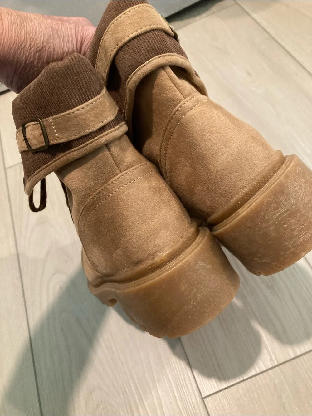 Jellypop Suede-like Lace-Up Boots  Wmn’s Sz 10